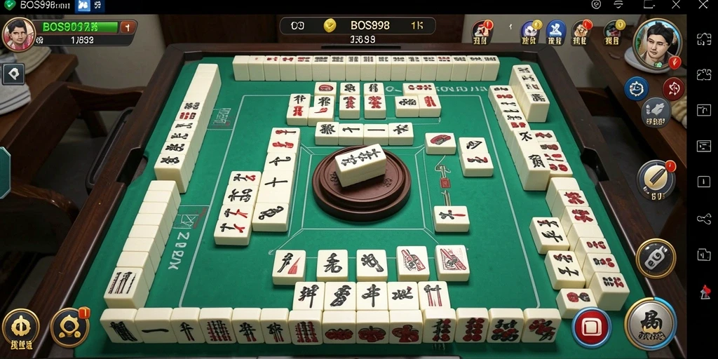 Screenshot gameplay BOS898 menampilkan papan permainan Mahjong yang menarik.