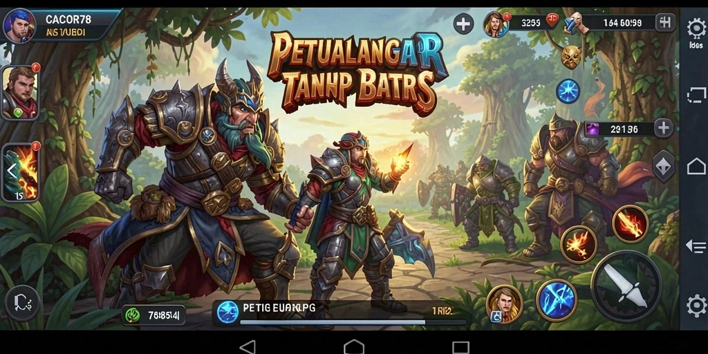 Tampilan gameplay seru dalam CACOR78 yang menampilkan aksi RPG menegangkan.