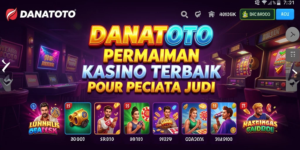 Screenshot dari gameplay seru di DANATOTO, menampilkan suasana Kasino.