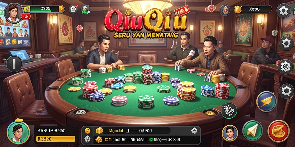 Tampilan gameplay QiuQiu yang seru dan menantang di HARAPJP.