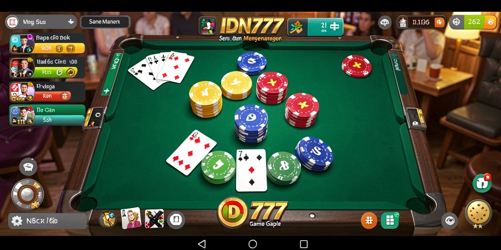 Tampilan grafis menawan dari gameplay Gaple IDN777.