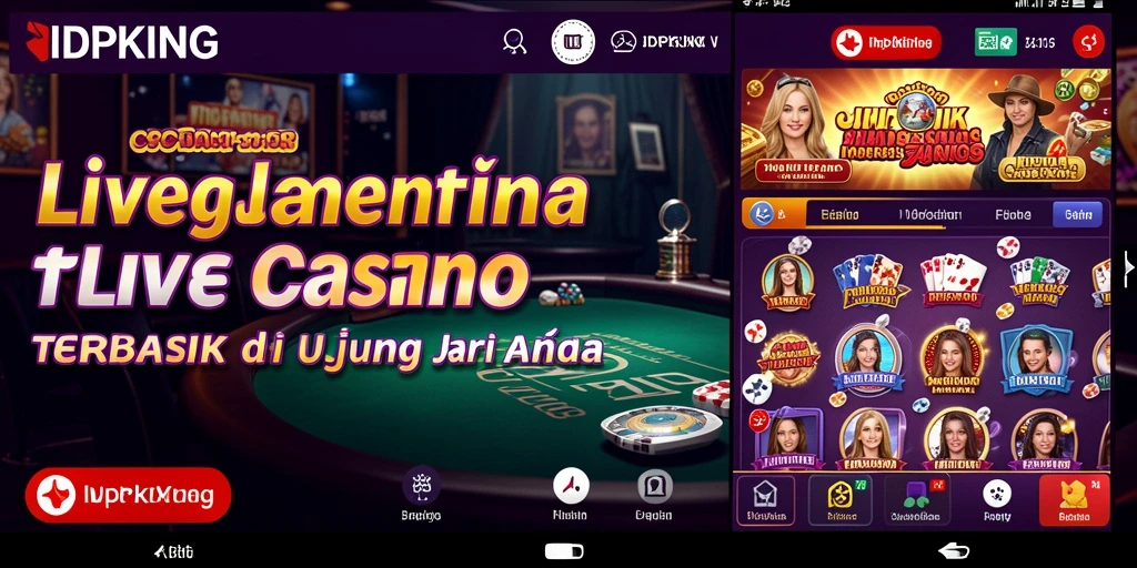 Tangkapan layar gameplay IDPKING yang menampilkan dealer dan pemain interaktif.