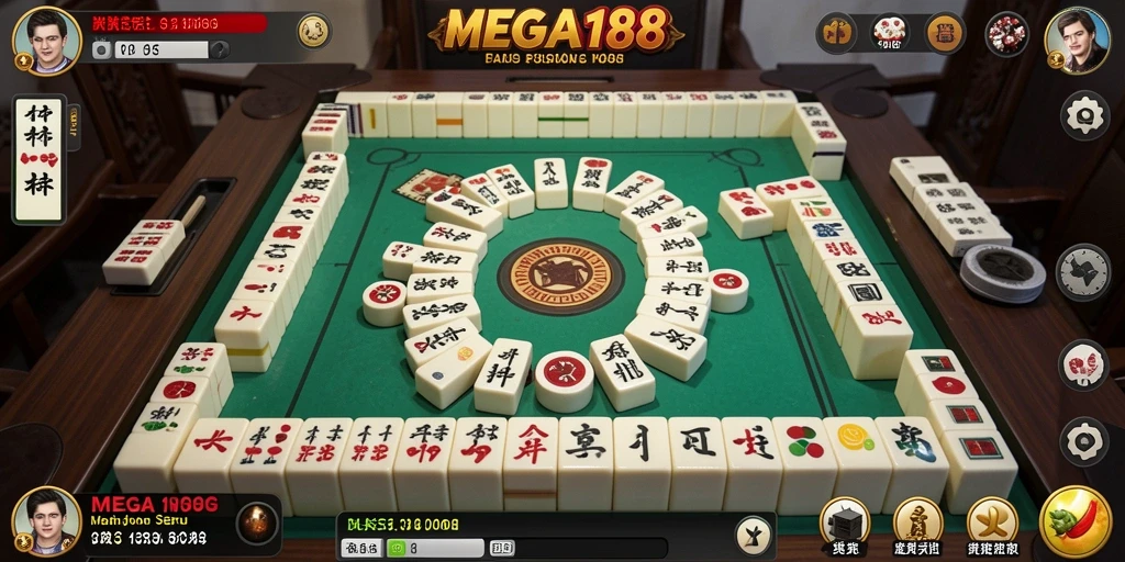 Tampilan gameplay seru di MEGA188 dengan tantangan Mahjong.