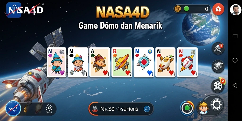 Tampilan gameplay seru dan interaktif dalam NASA4D