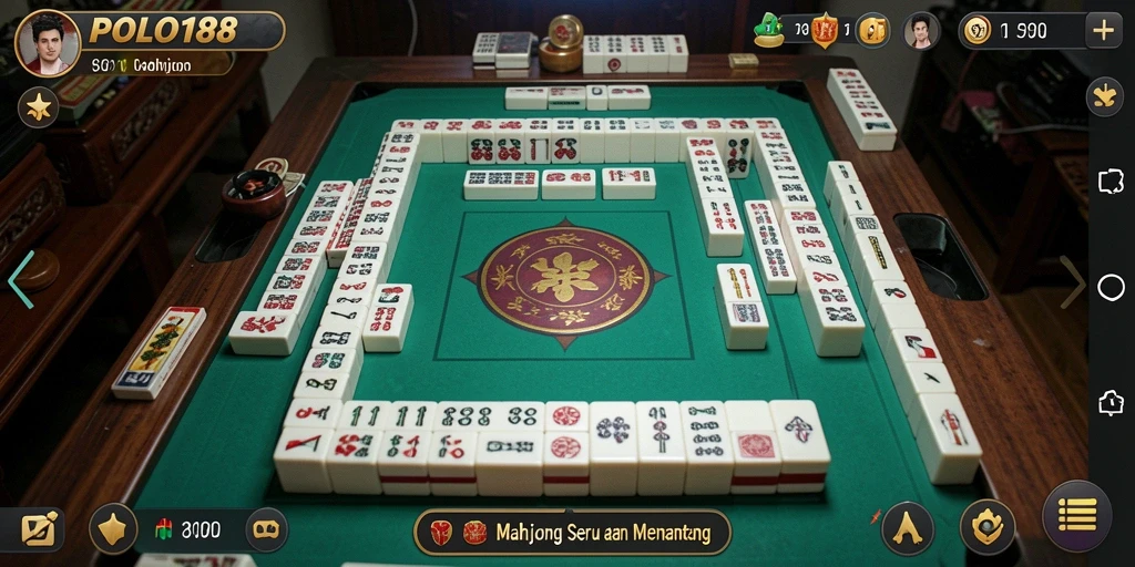 Screenshot gameplay POLO188 yang menunjukkan keseruan bermain Mahjong.