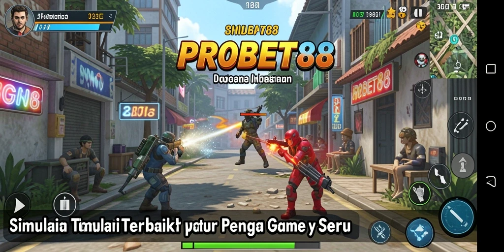 Screenshot menunjukkan pemain menikmati gameplay seru di PROBET88.