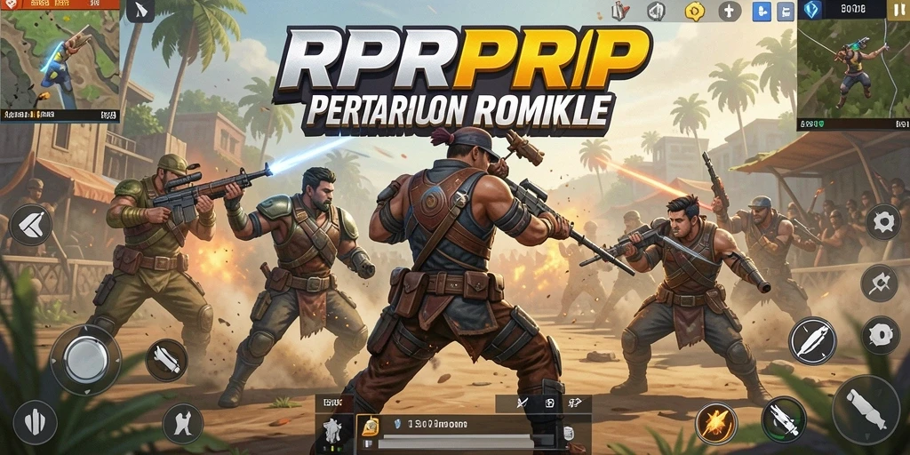 Gameplay RPRPRP yang menegangkan dalam pertempuran Battle Royale.