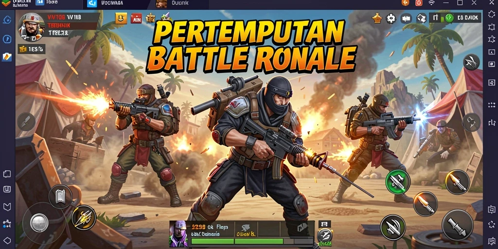 Tampilan intens dari gameplay Battle Royale di VW108 yang menegangkan.